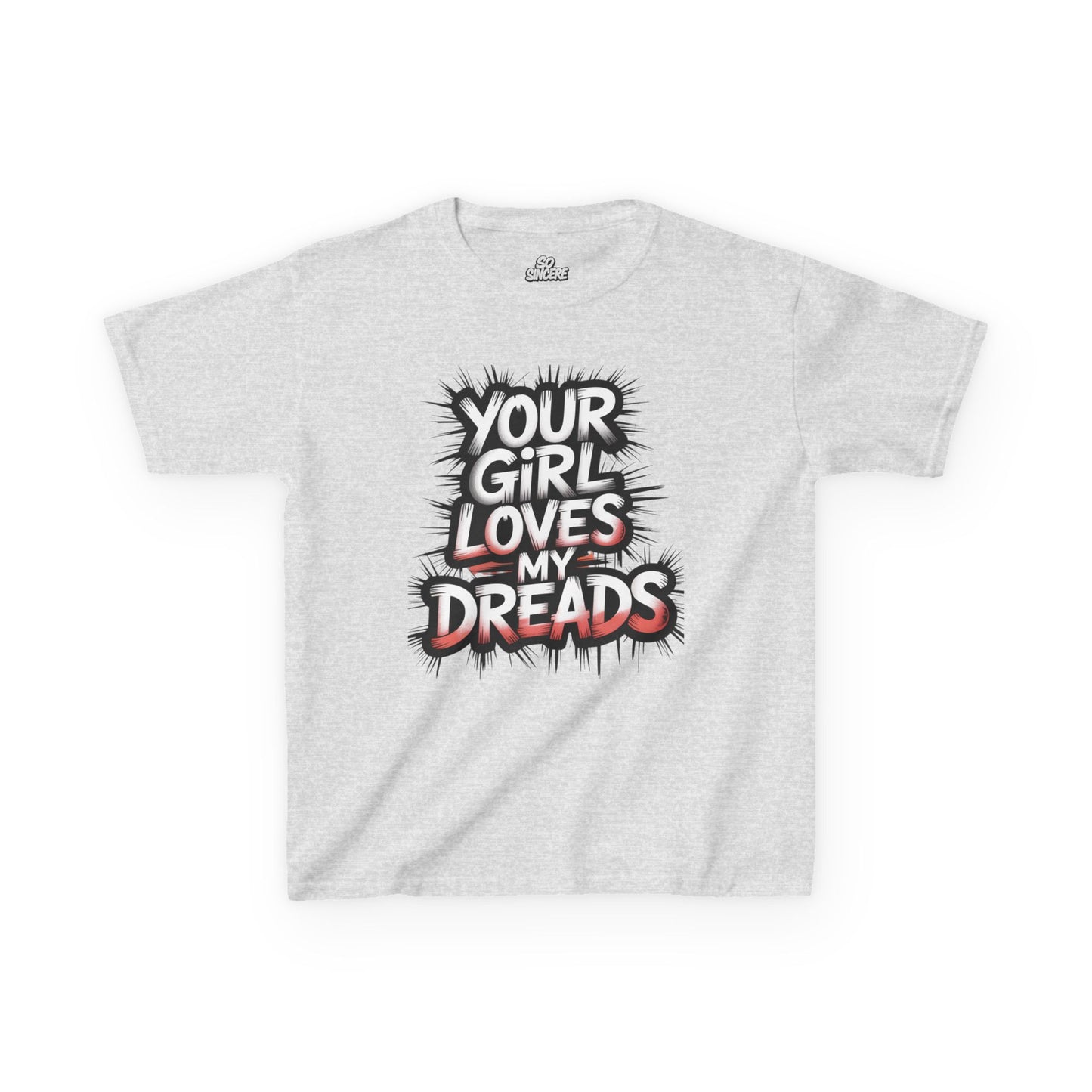 Your Girl Loves My Dreads Kids Tee, Kawaii Graphic Shirt, Fun Kids Apparel, Gift for Dreadlock Lovers, Quirky T-Shirt for Kids