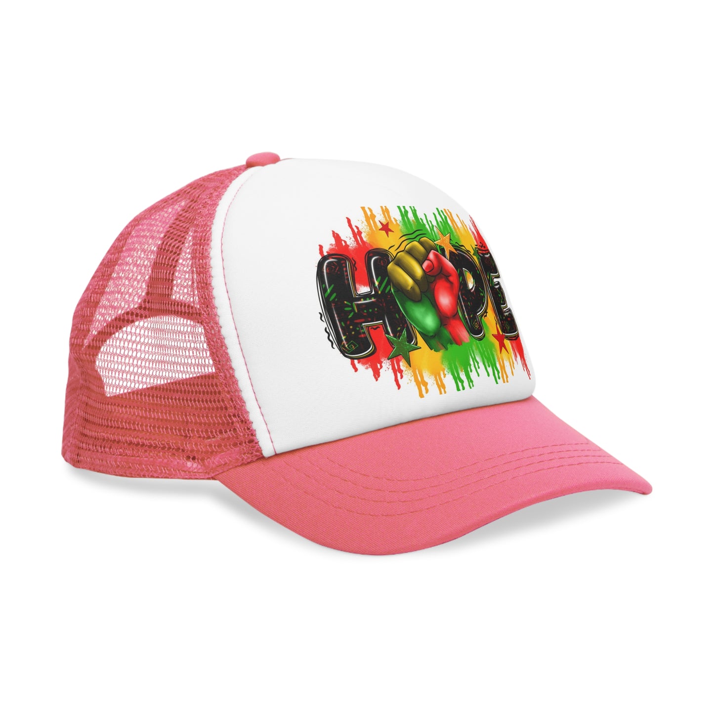 Rasta Hope Mesh Cap, Inspirational (Juneteenth) Hat,