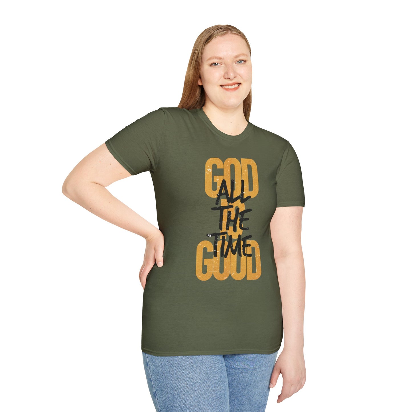 Inspirational Graphic T-Shirt - 'God is Good All the Time' Adult