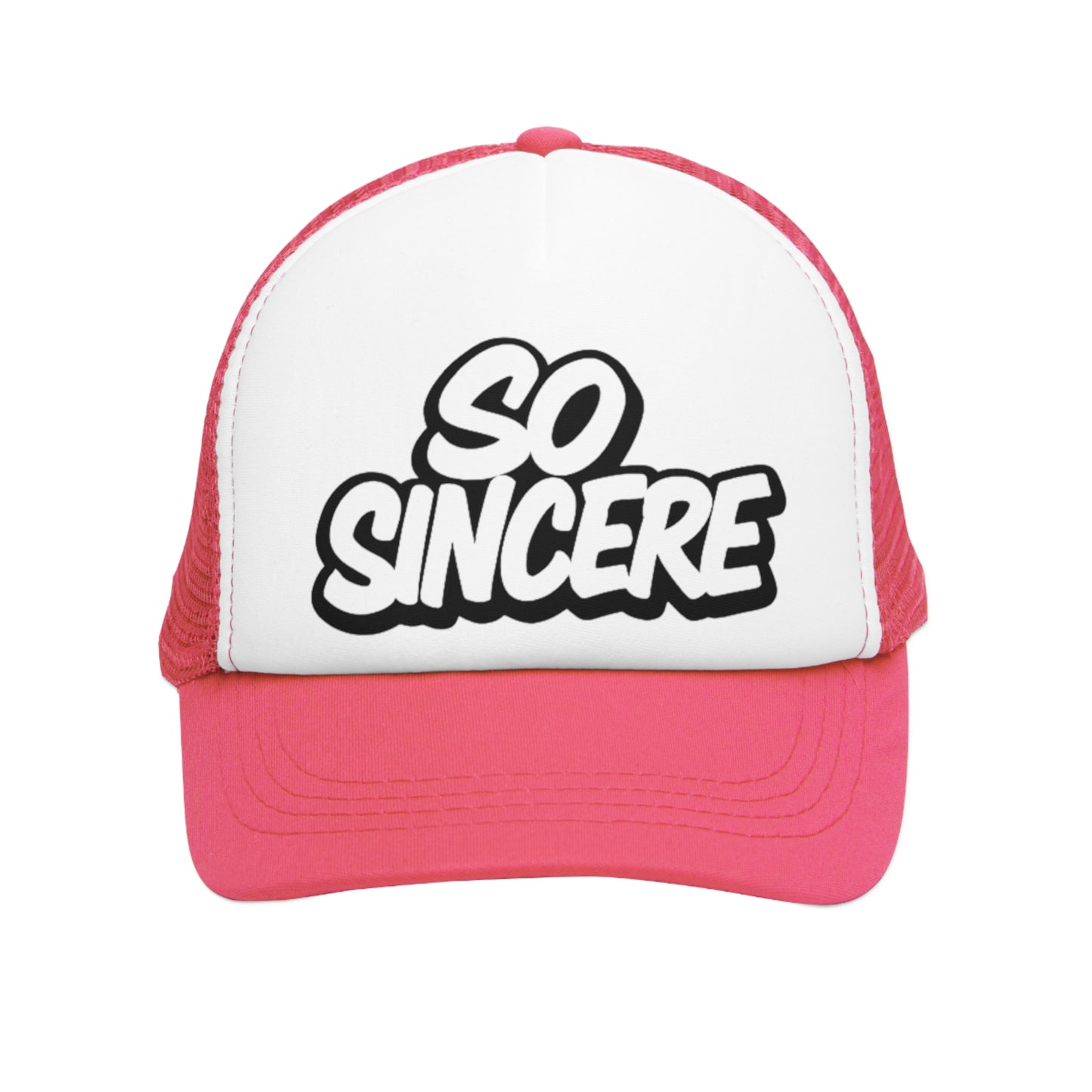 Trendy Mesh Hat with 'So Sincere' Design