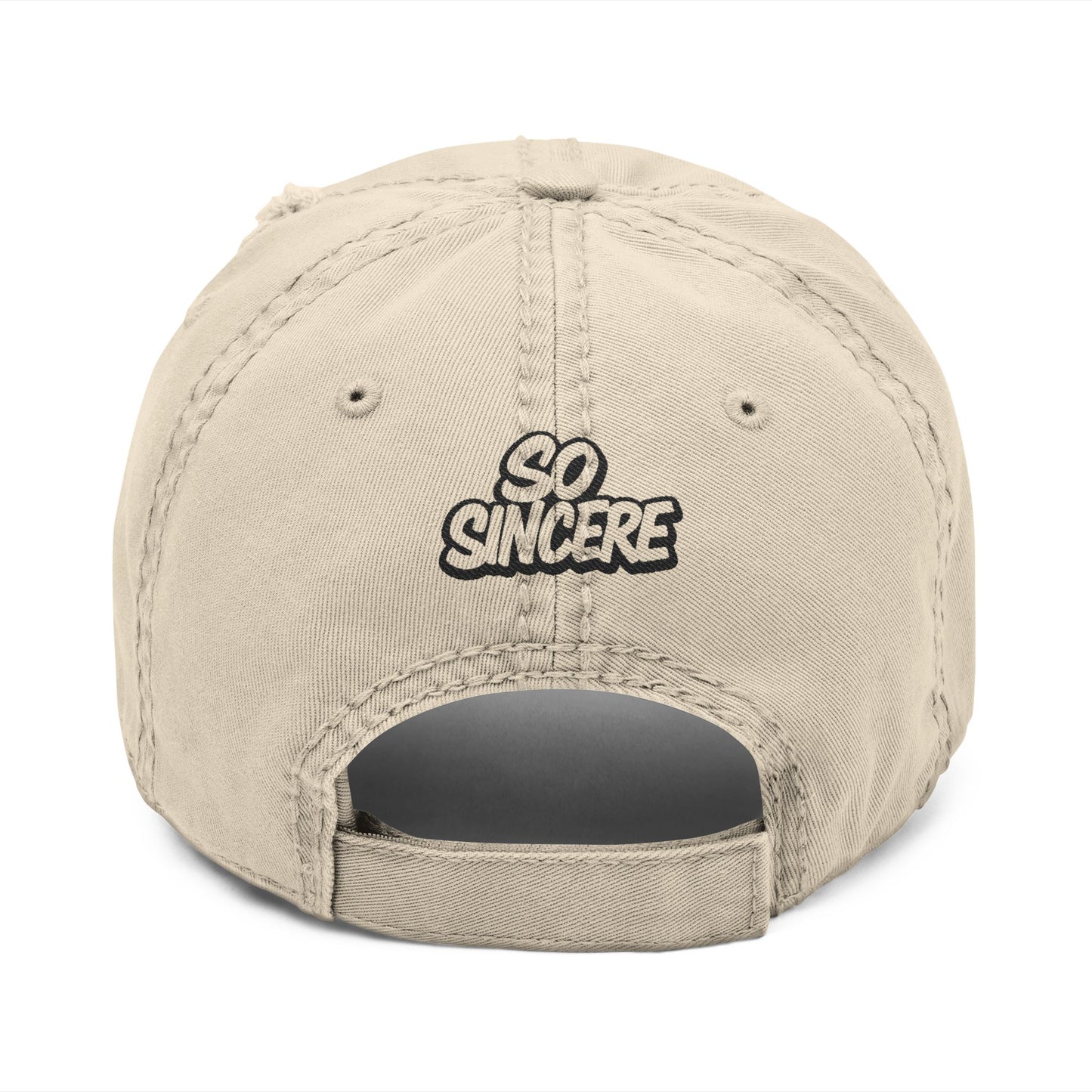 Embroidery Distressed Dad Hat with Loyal, Humble, Sincere