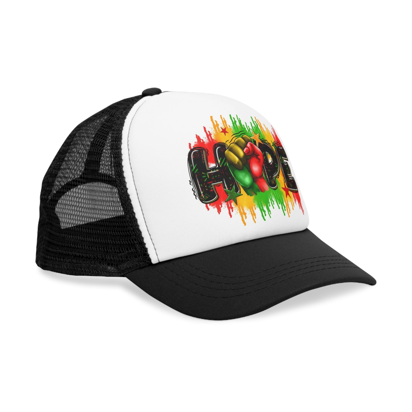 Rasta Hope Mesh Cap, Inspirational (Juneteenth) Hat,