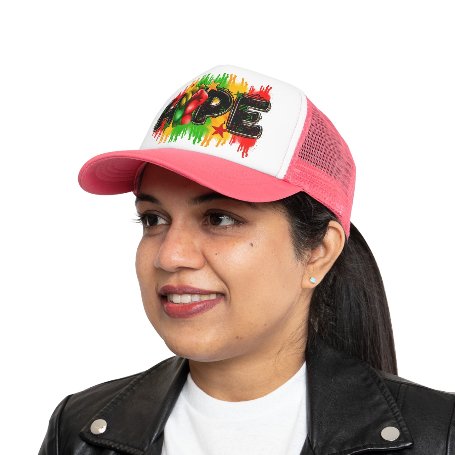 Rasta Hope Mesh Cap, Inspirational (Juneteenth) Hat,