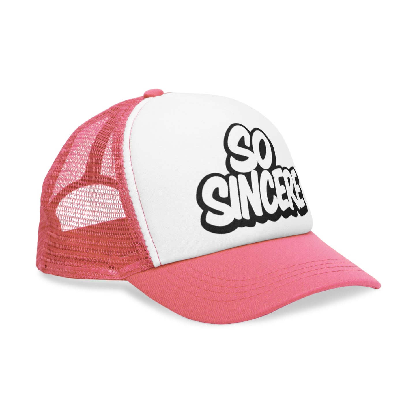 Trendy Mesh Hat with 'So Sincere' Design