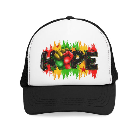 Rasta Hope Mesh Cap, Inspirational (Juneteenth) Hat,