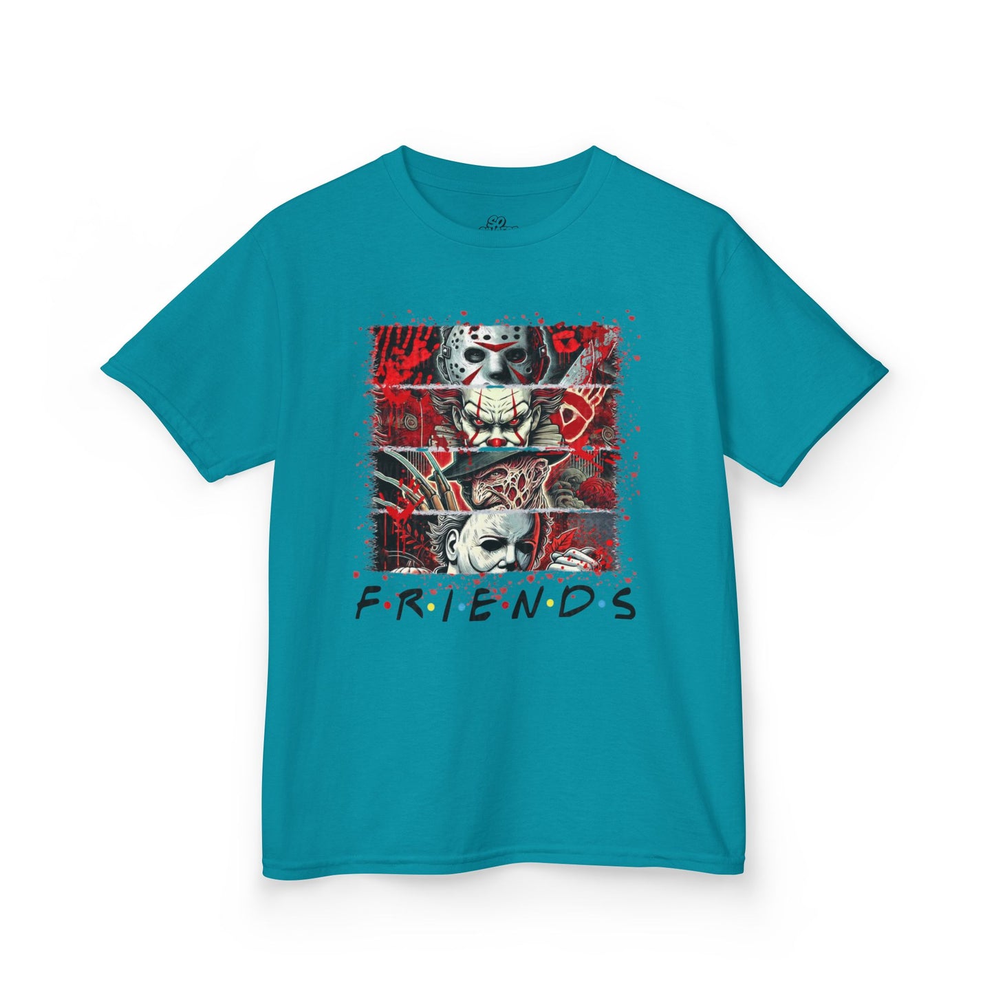 Kids Tee Halloween Friends Costume Horror Movie Characters Jason Freddy It Michael Myers