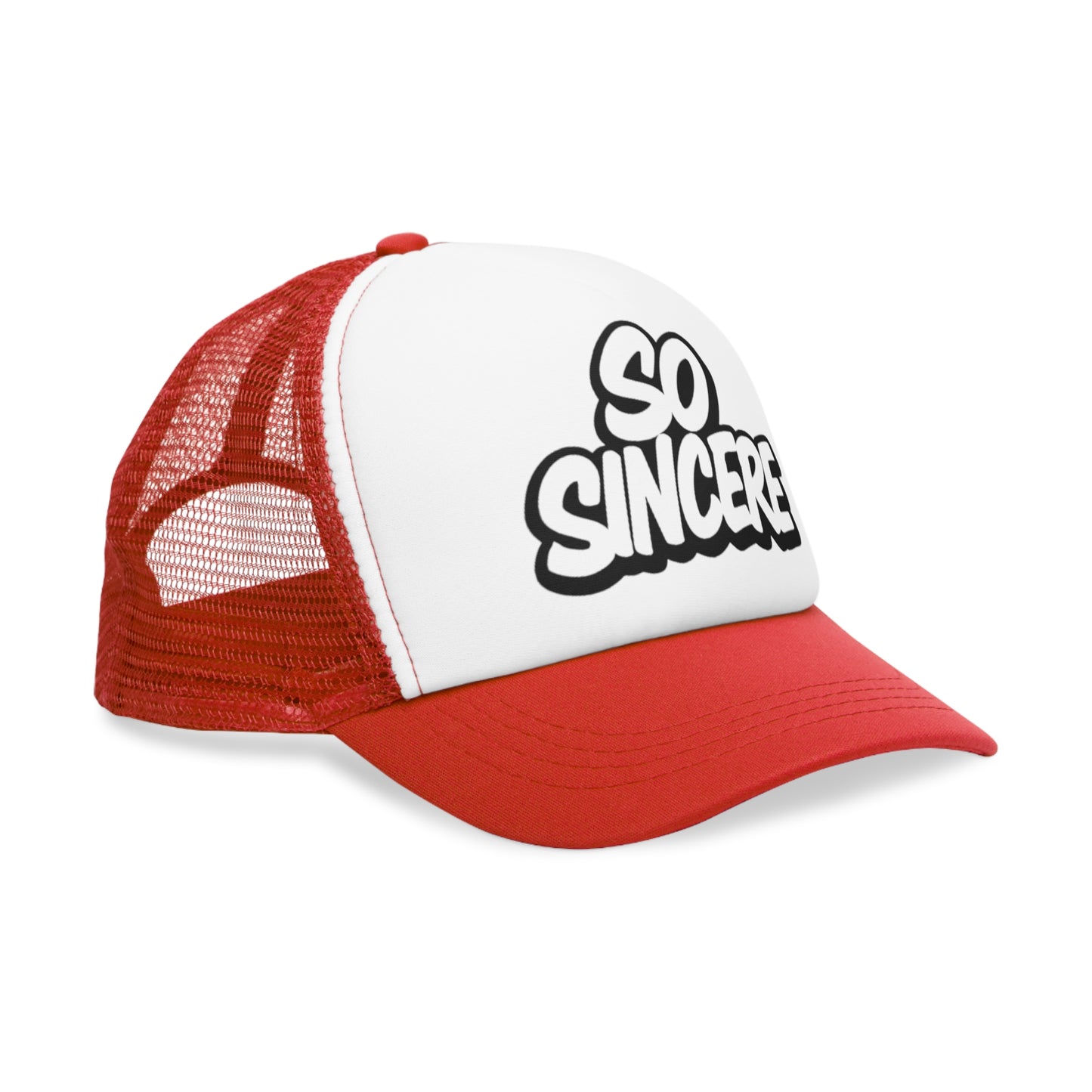 Trendy Mesh Hat with 'So Sincere' Design
