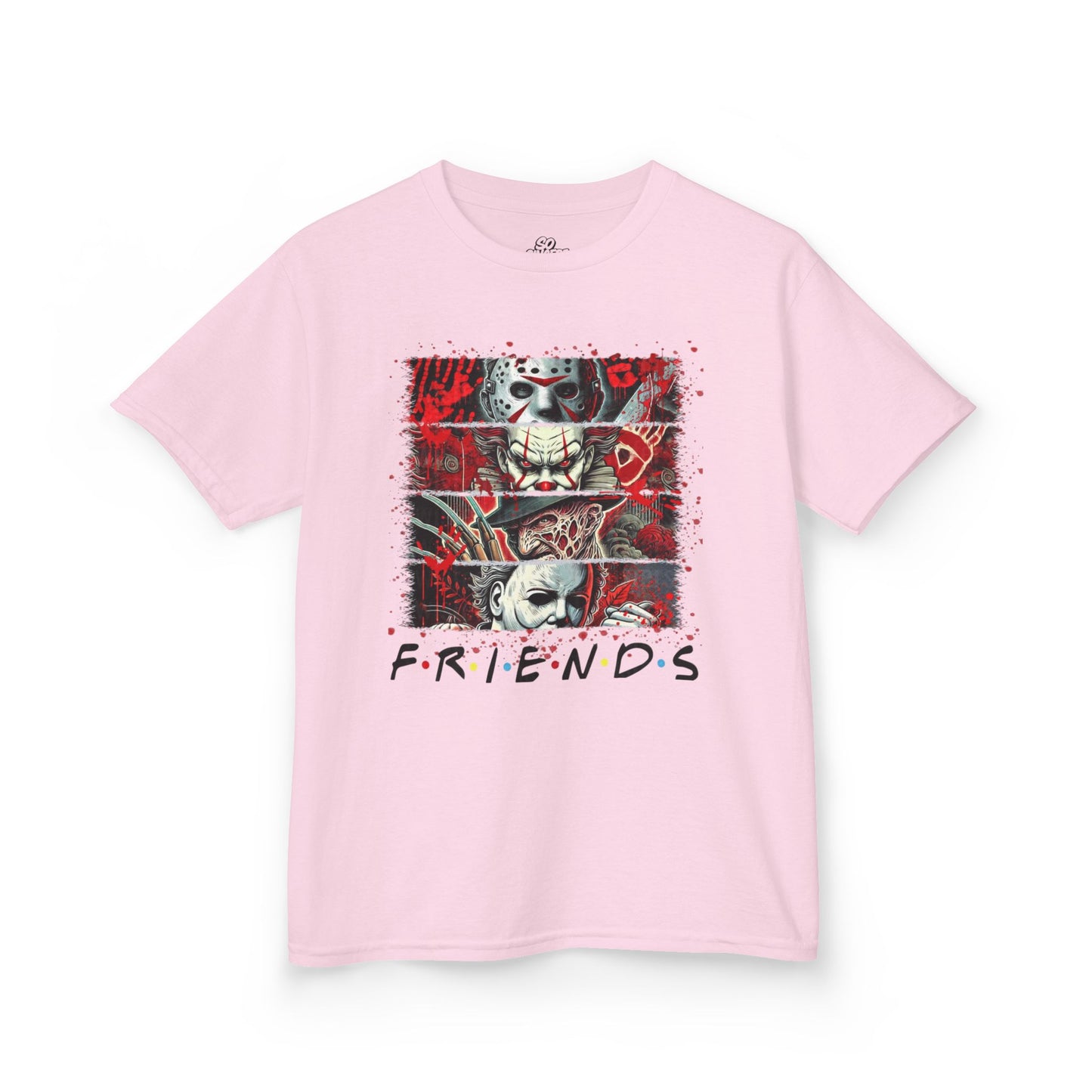 Kids Tee Halloween Friends Costume Horror Movie Characters Jason Freddy It Michael Myers