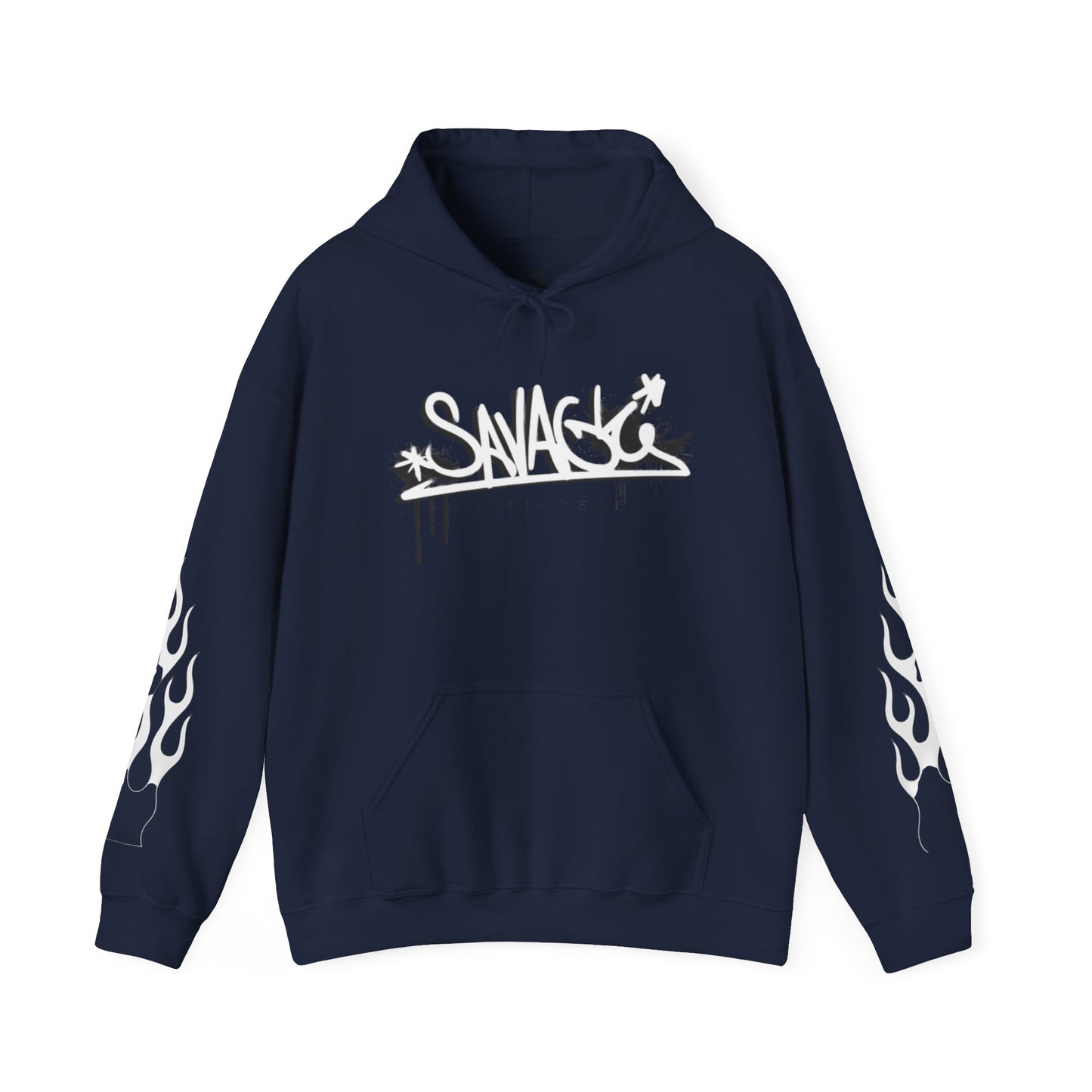 Flames Hooded Sweatshirt - Savage and Sincere Trendy Design