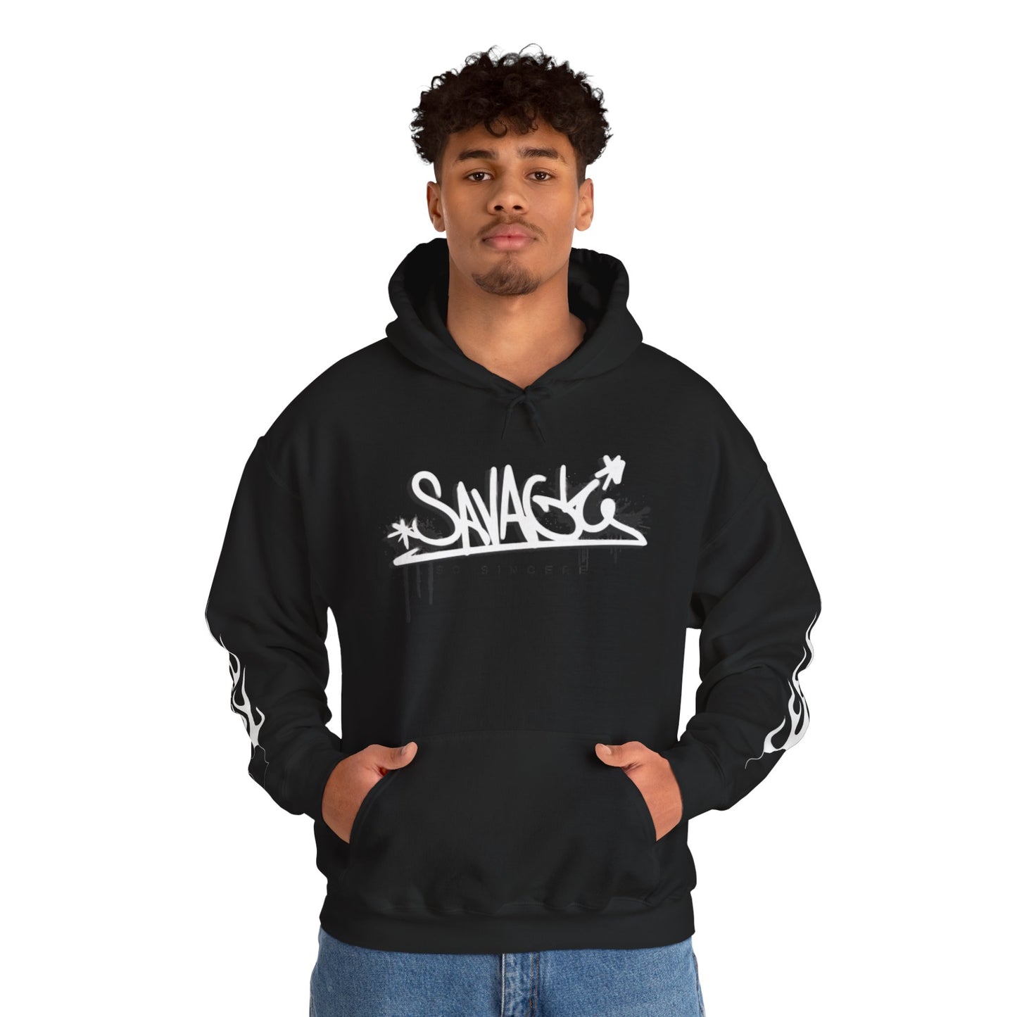 Flames Hooded Sweatshirt - Savage and Sincere Trendy Design