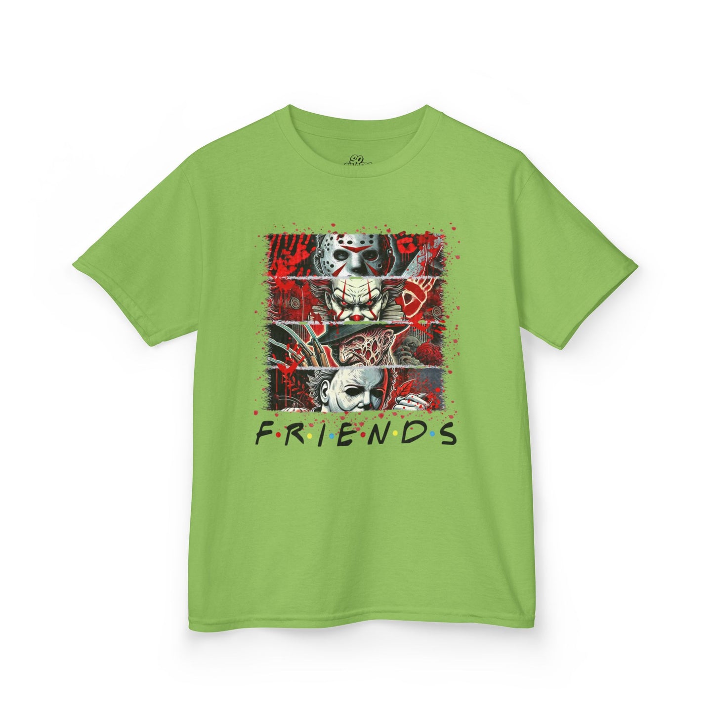 Kids Tee Halloween Friends Costume Horror Movie Characters Jason Freddy It Michael Myers