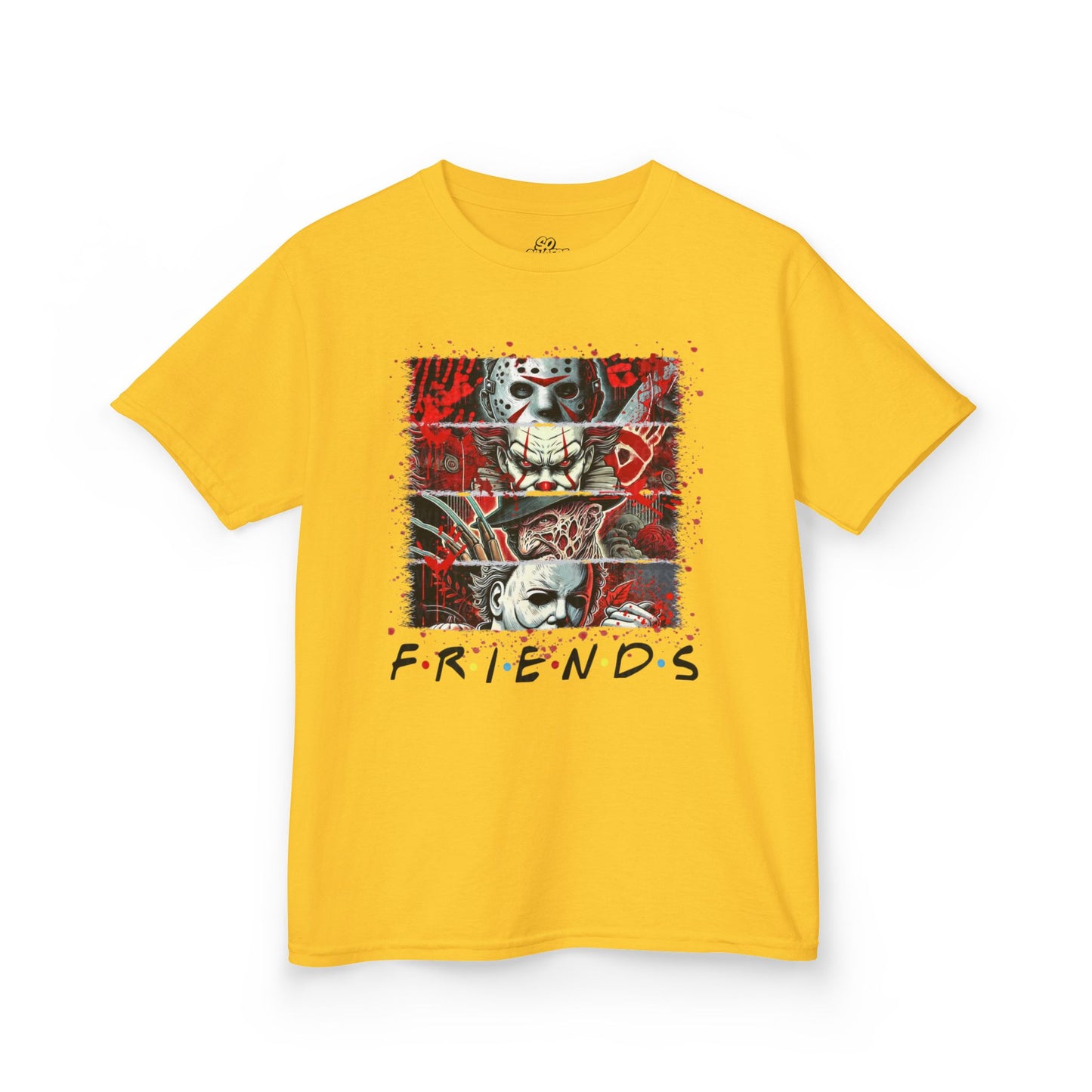 Kids Tee Halloween Friends Costume Horror Movie Characters Jason Freddy It Michael Myers