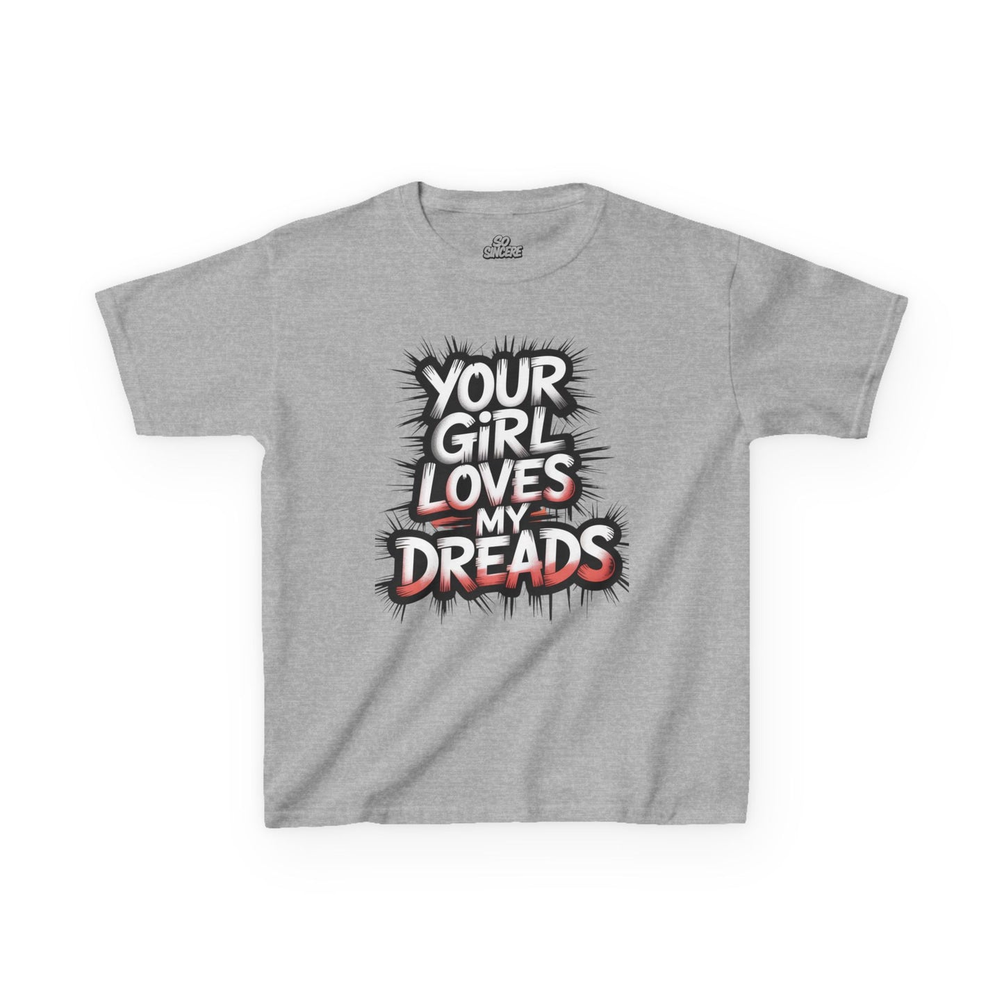 Your Girl Loves My Dreads Kids Tee, Kawaii Graphic Shirt, Fun Kids Apparel, Gift for Dreadlock Lovers, Quirky T-Shirt for Kids