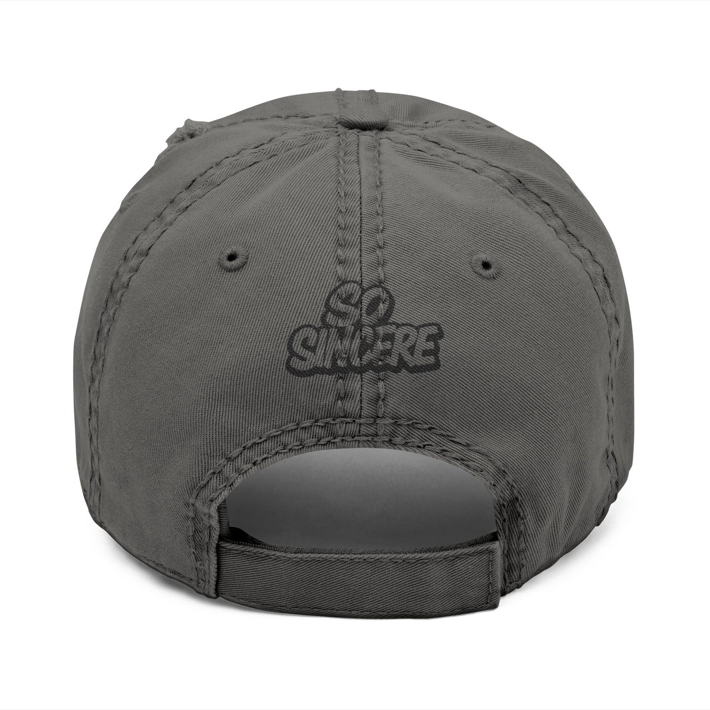 Embroidery Distressed Dad Hat with Loyal, Humble, Sincere