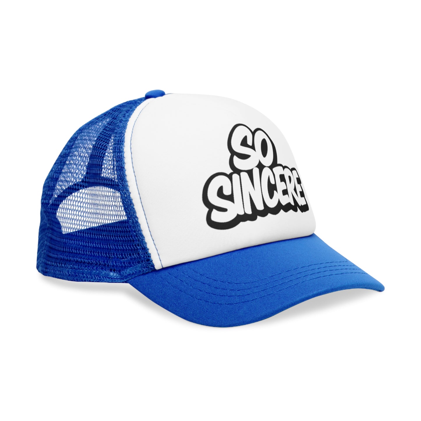 Trendy Mesh Hat with 'So Sincere' Design