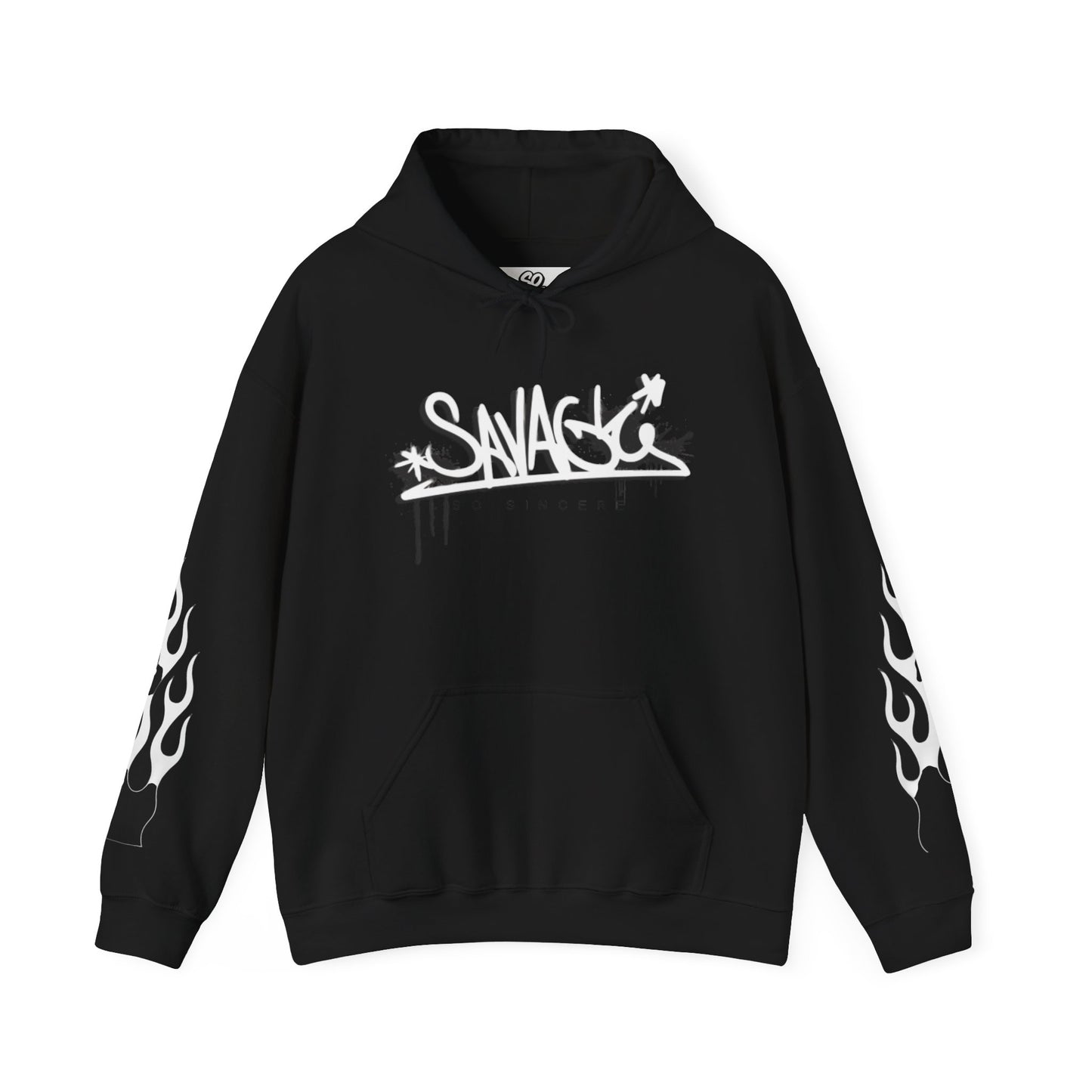 Flames Hooded Sweatshirt - Savage and Sincere Trendy Design