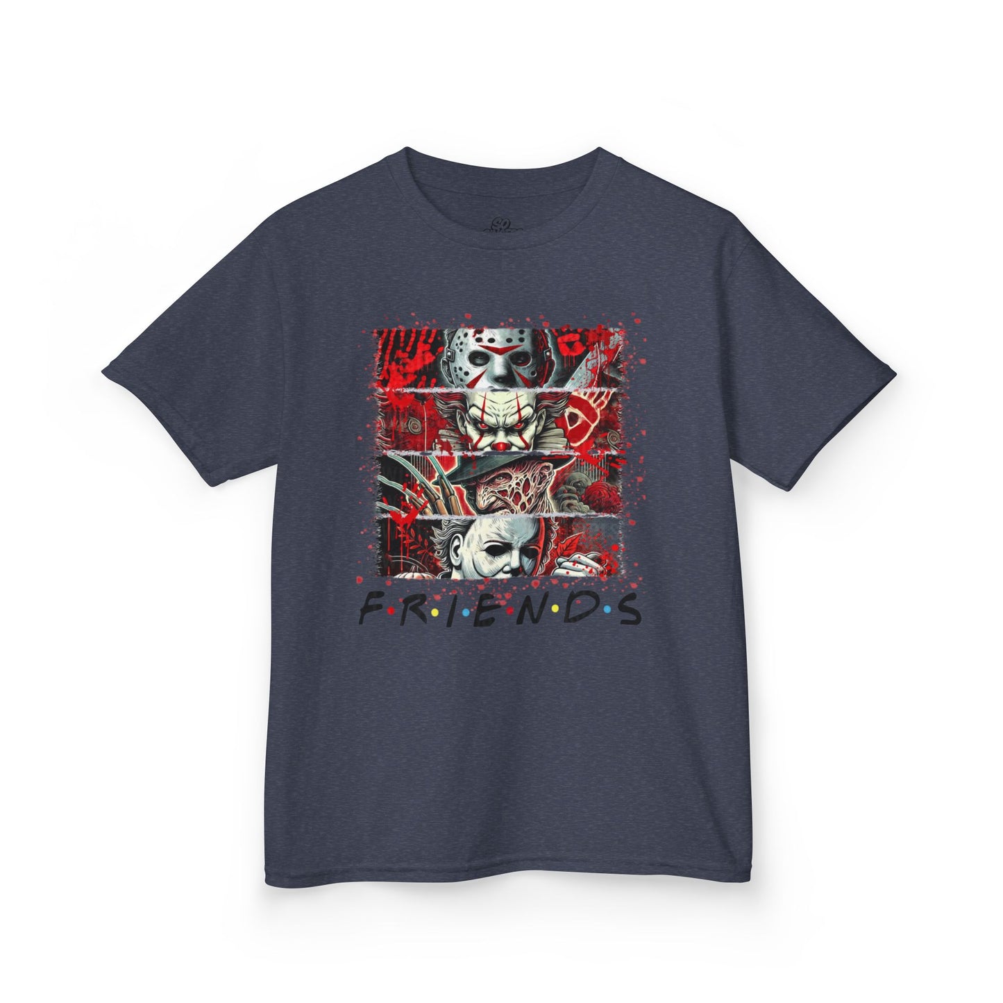 Kids Tee Halloween Friends Costume Horror Movie Characters Jason Freddy It Michael Myers