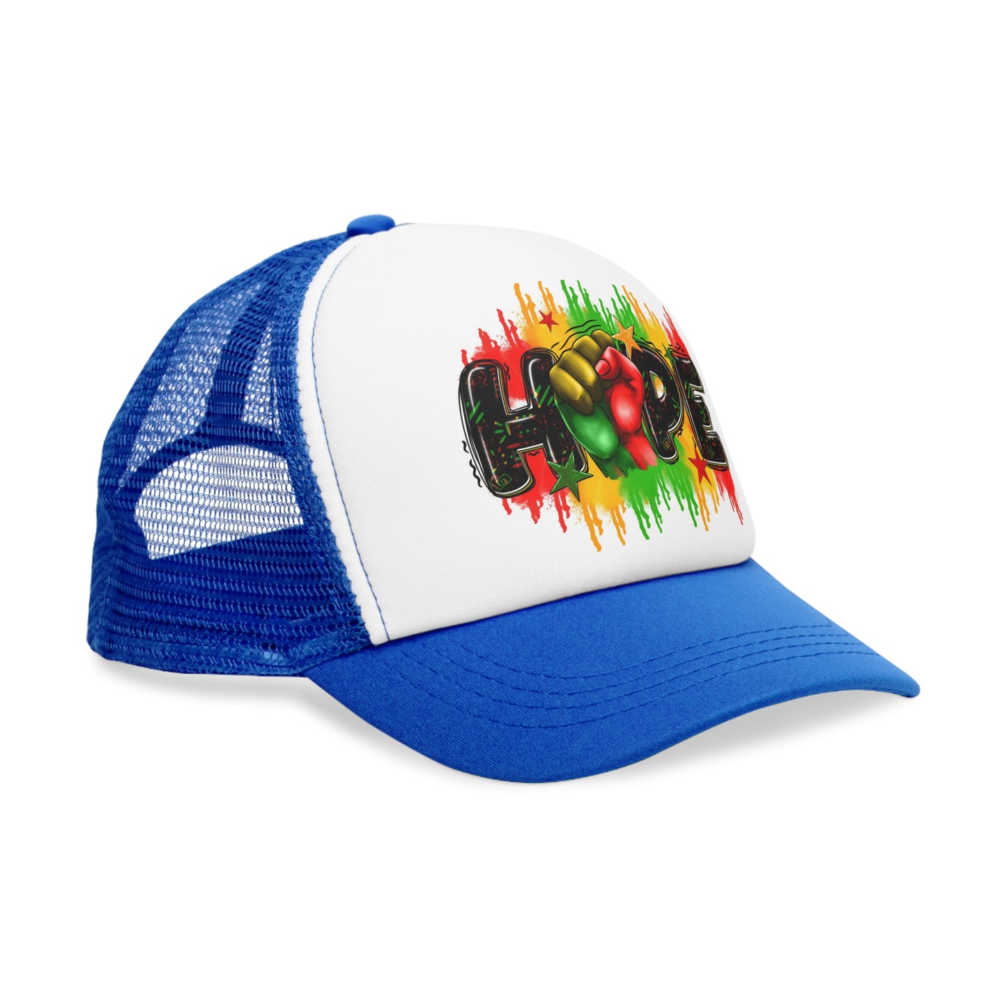 Rasta Hope Mesh Cap, Inspirational (Juneteenth) Hat,