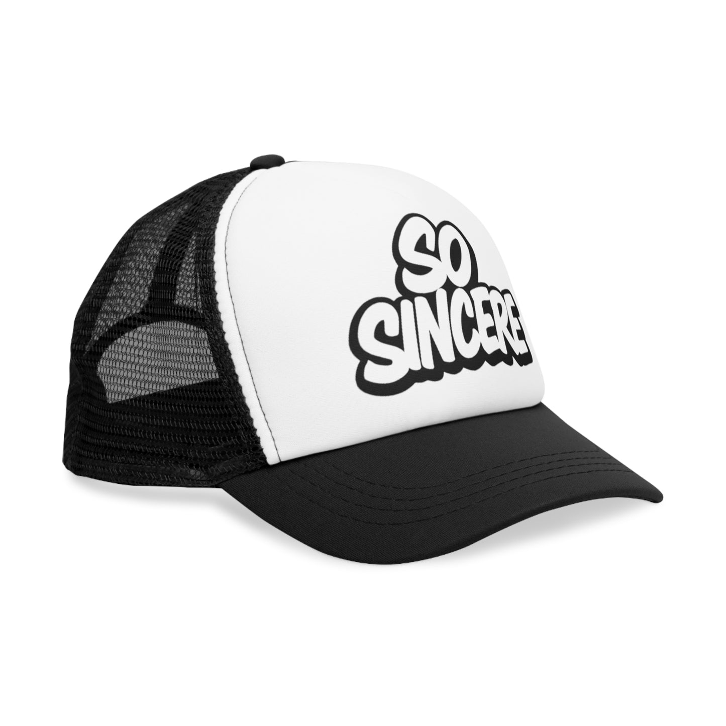 Trendy Mesh Hat with 'So Sincere' Design
