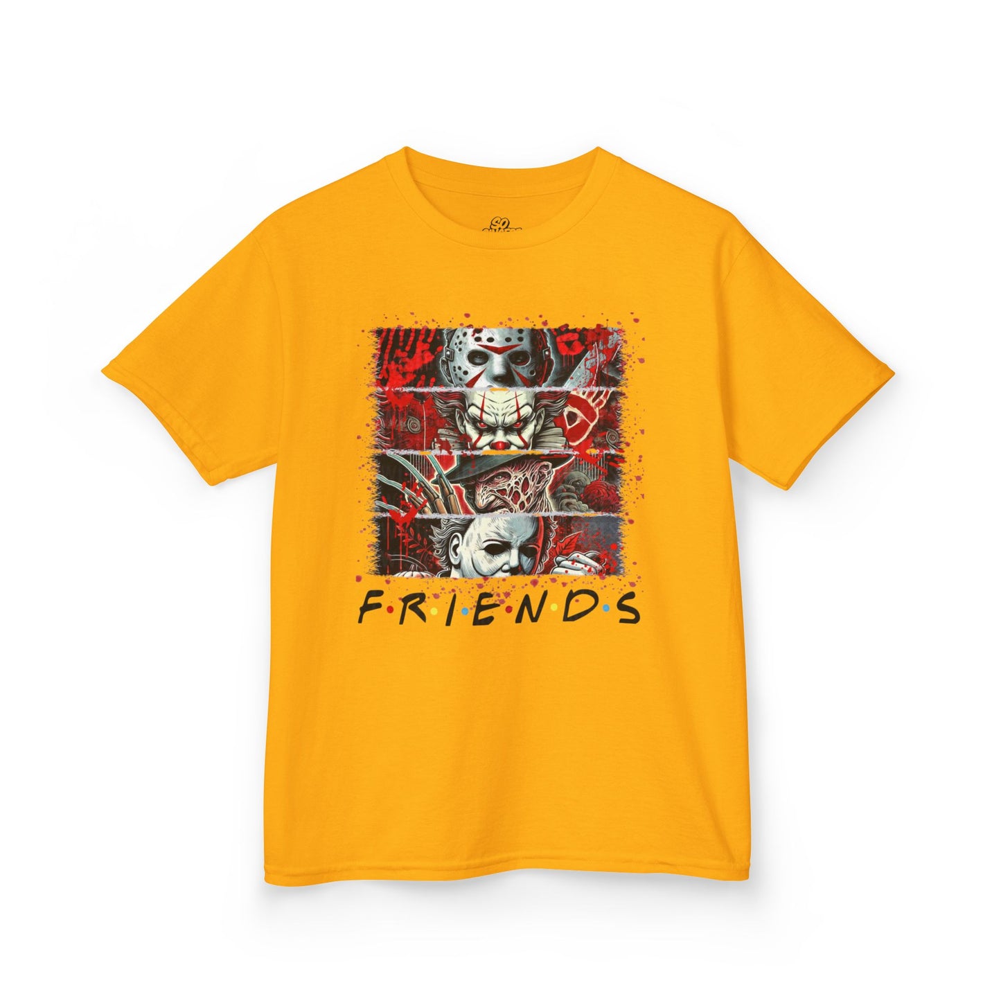 Kids Tee Halloween Friends Costume Horror Movie Characters Jason Freddy It Michael Myers