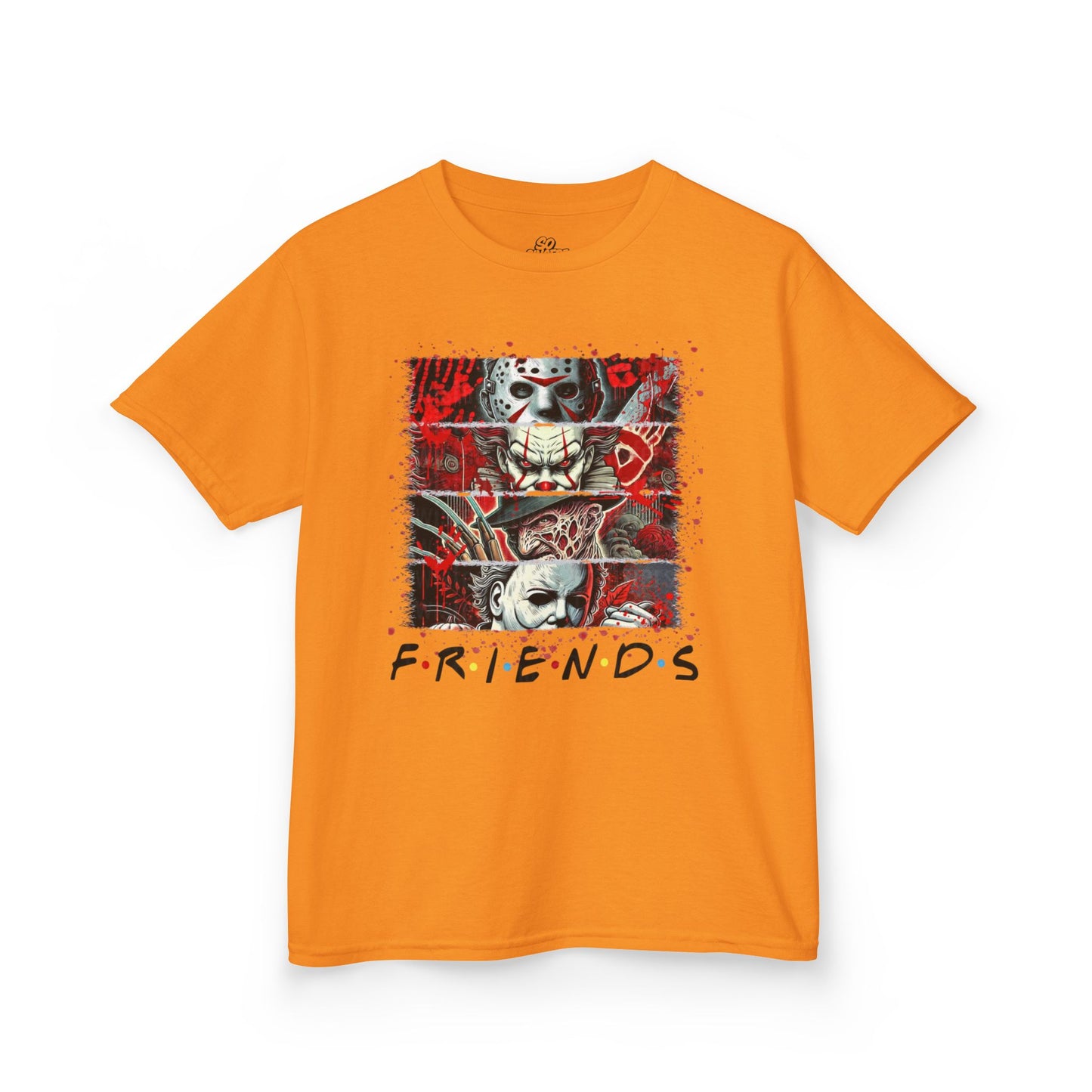 Kids Tee Halloween Friends Costume Horror Movie Characters Jason Freddy It Michael Myers