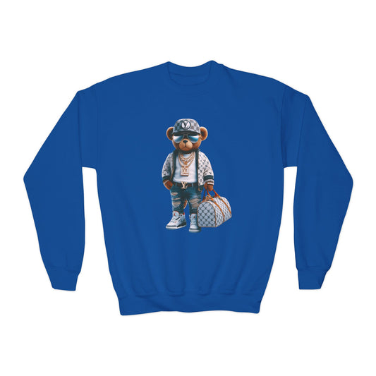 Stylish Youth Trendy Bear Design Sweatshirt