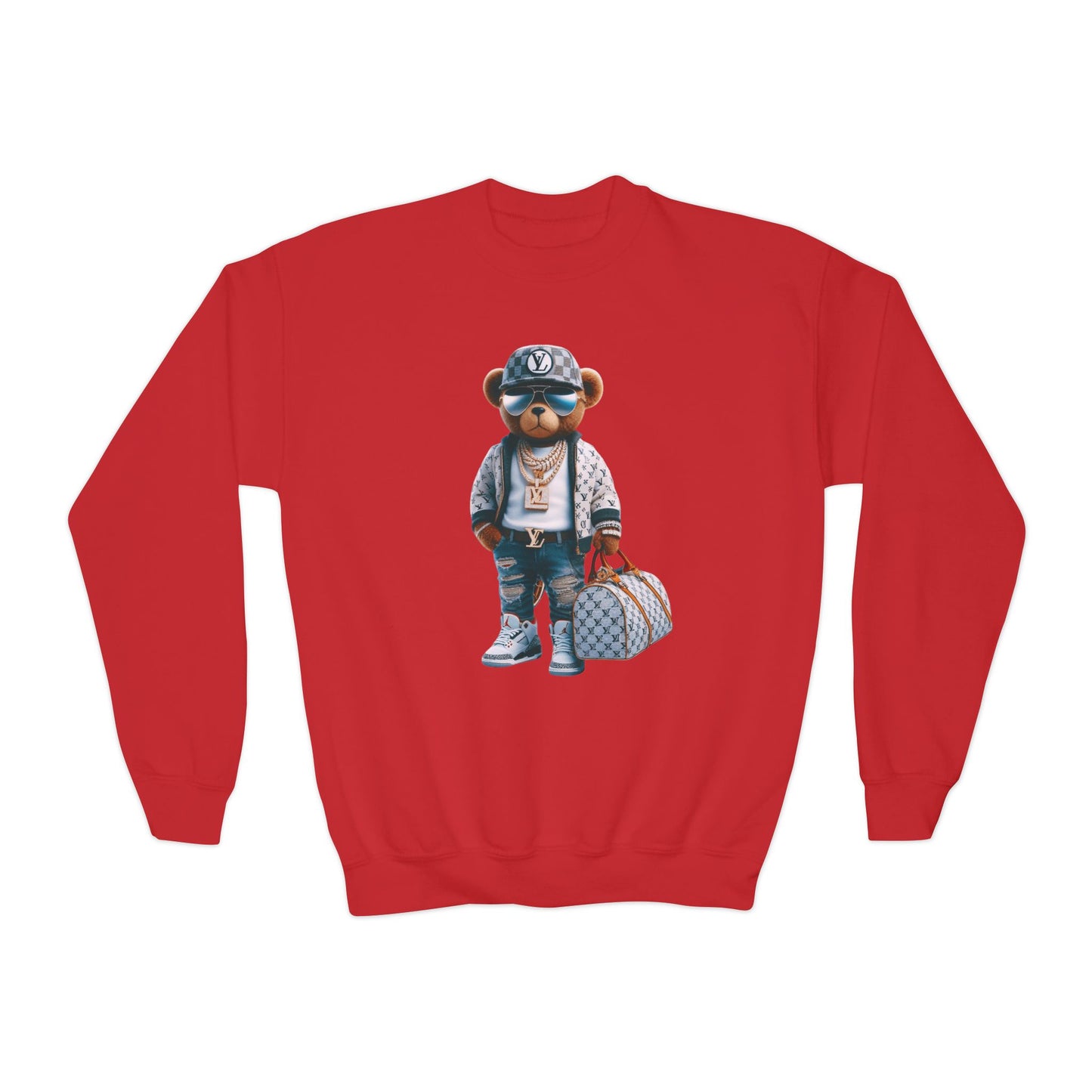 Stylish Youth Trendy Bear Design Sweatshirt