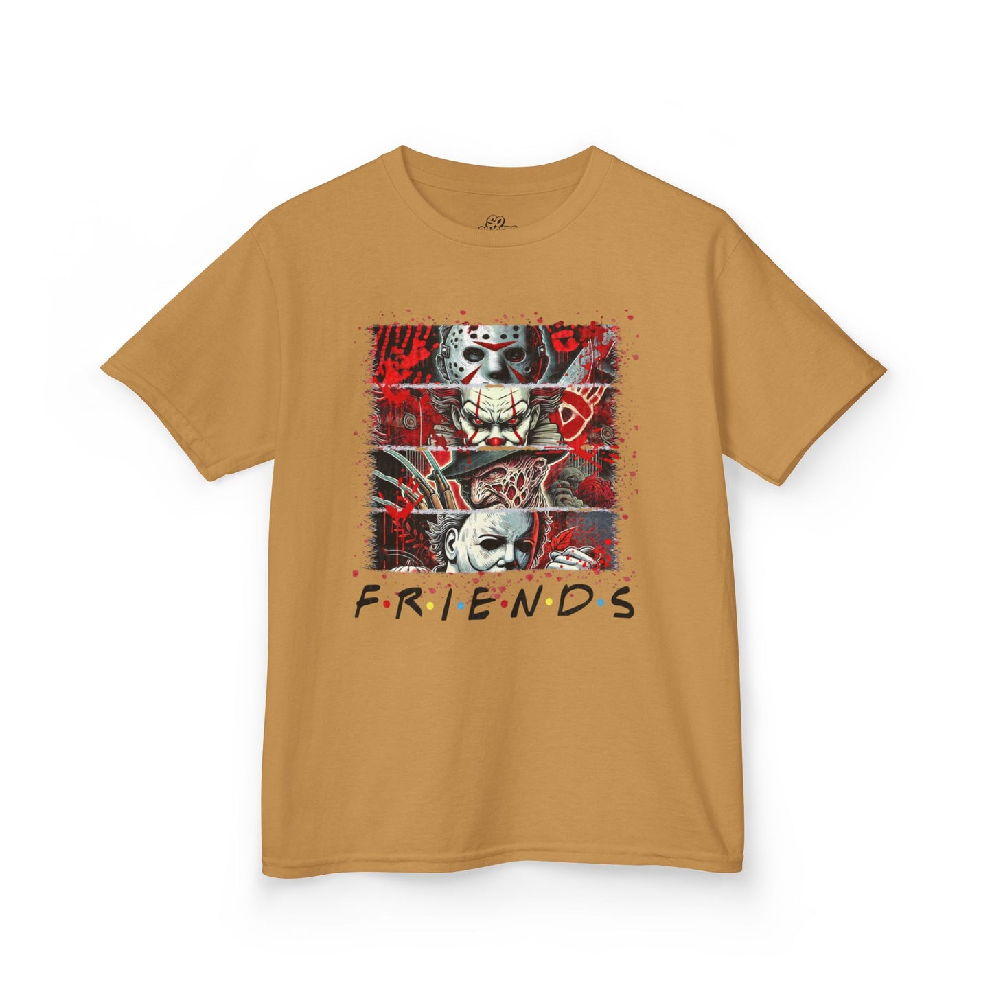 Kids Tee Halloween Friends Costume Horror Movie Characters Jason Freddy It Michael Myers