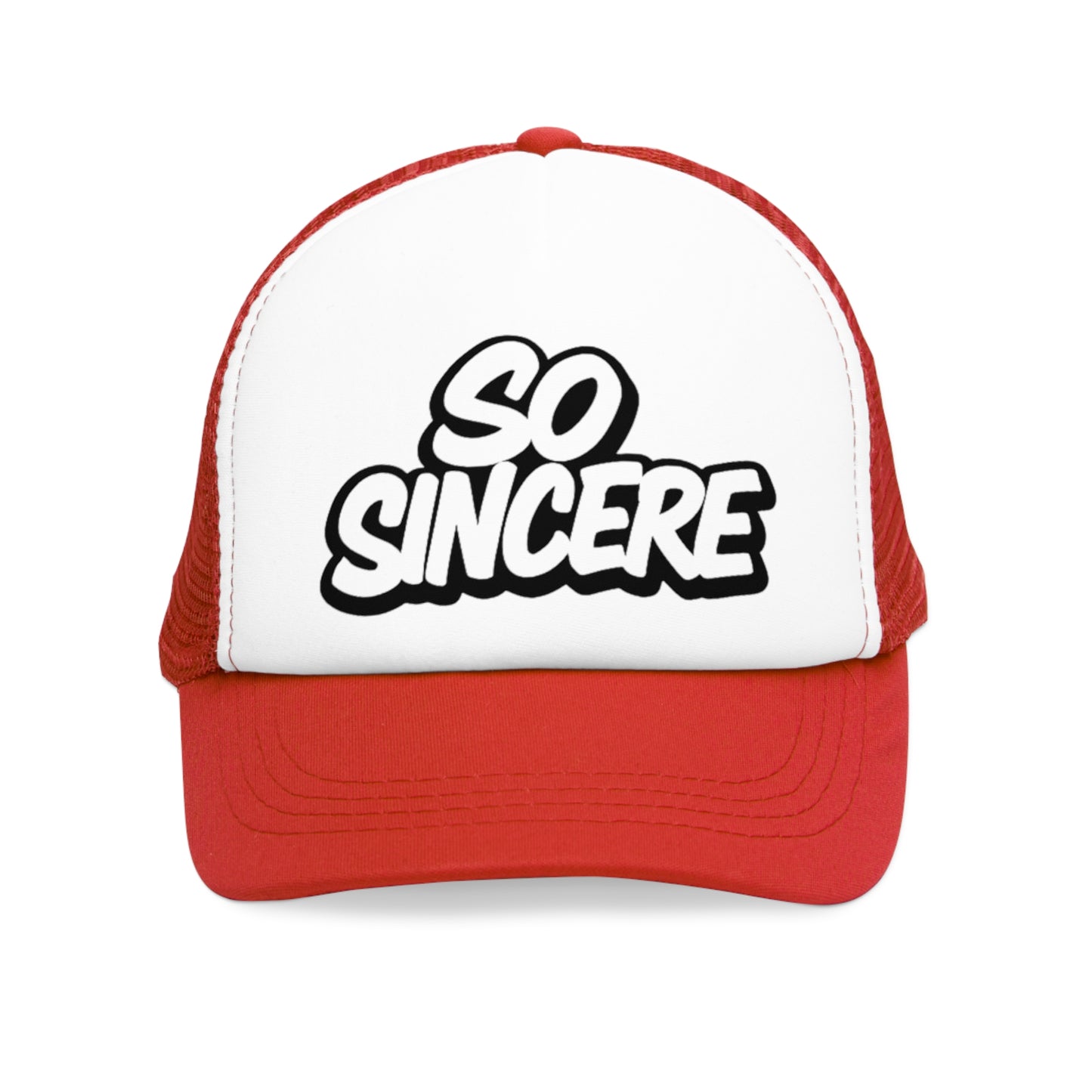 Trendy Mesh Hat with 'So Sincere' Design