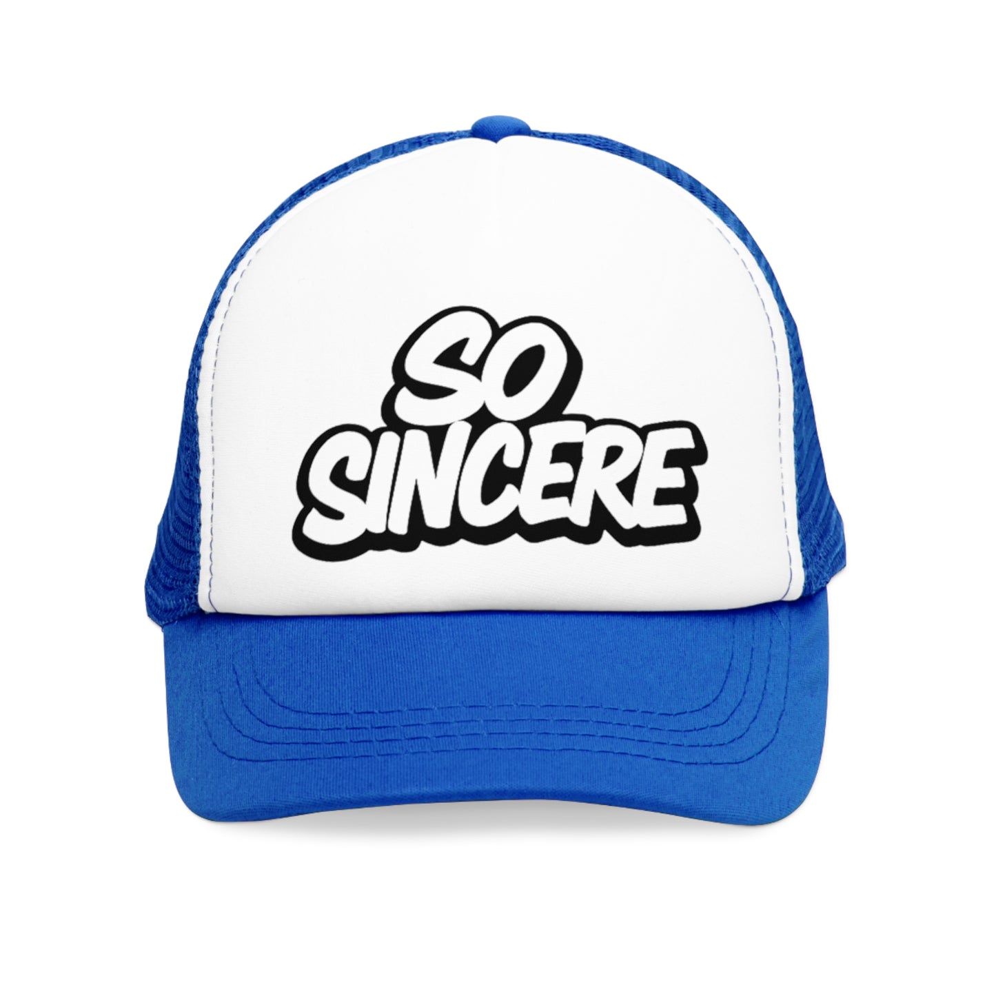 Trendy Mesh Hat with 'So Sincere' Design