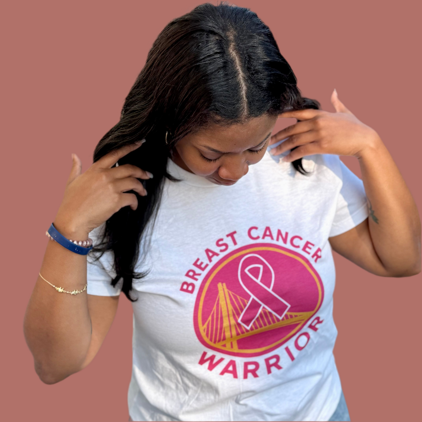 Women's Breast Cancer Warriors T-Shirt (Golden State) Support
